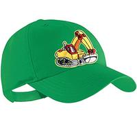 Blackshirt Company Bagger Schildmütze Kinder Base Cap Gelber Bagger Gras Grün