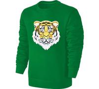 Blackshirt Company Kinder Wendepailletten Sweatshirt Tiger Streichel Pullover Pulli Hoodie Grün Größe 116