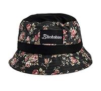 Blackskies® Black Beauty Bucket Hat | Damen Herren Urlaub Strand Blumen Sonnenhut Fischerhut Schwarz mit Rosen
