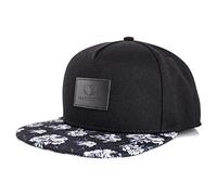 Blackskies® Black Beauty Snapback Cap | Baseball Cap Basecap Herren Damen Floral Rose Mütze Schwarz Weiß