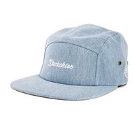 Blackskies® EOS 5-Panel Cap | Camp Damen Herren Baseball Mütze Kappe Surfer Skater Snapback Strapback Jeans Denim Hellblau