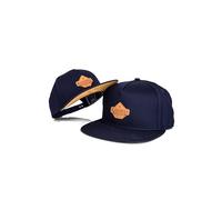 Blackskies® Essentials Snapback Cap - 2er-Set Eltern Kinder - Partnerlook Baseball Cap Mutter-Vater-Kind Geschenk Mini-Me Basecap Papa-Sohn & Mama-Tochter Dunkelblau-Braun - 49-54 cm