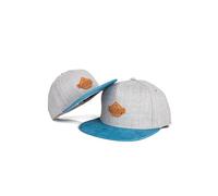 Blackskies® Essentials Snapback Cap - 2er-Set Eltern Kinder - Partnerlook Baseball Cap Mutter-Vater-Kind Geschenk Mini-Me Basecap Papa-Sohn & Mama-Tochter Grau-Hellblau - 45-49 cm
