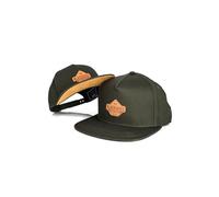 Blackskies® Essentials Snapback Cap - 2er-Set Eltern Kinder - Partnerlook Baseball Cap Mutter-Vater-Kind Geschenk Mini-Me Basecap Papa-Sohn & Mama-Tochter Grün-Braun - 49-54 cm