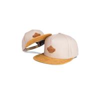 Blackskies® Essentials Snapback Cap - 2er-Set Eltern Kinder - Partnerlook Baseball Cap Mutter-Vater-Kind Geschenk Mini-Me Basecap Papa-Sohn & Mama-Tochter Beige-Braun-Braun - 49-54 cm