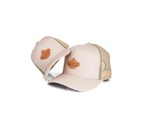 Blackskies® Essentials Trucker Cap - 2er-Set Eltern Kinder - Partnerlook Baseball Cap Mutter-Vater-Kind Geschenk Mini-Me Basecap Papa-Sohn & Mama-Tochter Beige-Braun - 49-54 cm