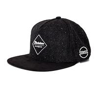 Blackskies® Hades Snapback Cap | Herren und Damen Schirm Kappe | Premium Baseball Mütze Basecap Gum Spot Brand Logo Wolle Schwarz Speckle