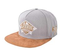 Blackskies Lumberjack Snapback Cap | Damen Herren Baseball Mütze Grau Kappe Skater Holzfäller Axt Kunst-Wildleder
