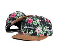 Blackskies® Oahu Snapback Cap - 2er-Set Eltern Kinder - Partnerlook Baseball Cap Mutter-Vater-Kind Geschenk Mini-Me Basecap Papa-Sohn & Mama-Tochter Floral Grün - 49-54 cm