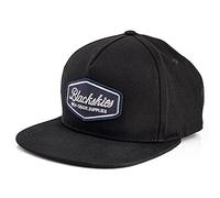 Blackskies® Oasis Snapback Cap | Damen Herren Baseball Mütze | Kappe für Surfer + Skater Basecap Pechschwarz-Navyblau