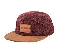 Blackskies® Obsidian 5-Panel Cap | Herren Damen Skater Basecap Wildleder Unisex Baseball Mütze Wolle Schirm - Rot-Braun