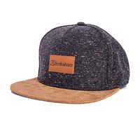 Blackskies® Obsidian Snapback Cap | Damen Herren Baseball Kappe | Basecap aus Wolle mit künstlichem Wildlederschirm Blau-Braun