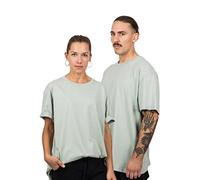 Blackskies Oversized Basic Kurzarm T-Shirt | Streetwear Luxus Langarm Tee Herren Damen Longshirt Essential Style - Sage - X-Large
