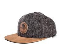 Blackskies Pathfinder Snapback Cap | Schirm Unisex Premium Baseball Mütze Kappe Basecap Verstellbar One Size - Schwarz Melliert Beige