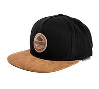 Blackskies® Pathfinder Snapback Cap | Schirm Unisex Premium Baseball Mütze Kappe Basecap Verstellbar One Size - Schwarz Beige
