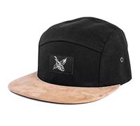 Blackskies Port Fairy 5-Panel Cap Wildlederschirm aus Kunstleder Unisex Baseball Mütze Schwarz