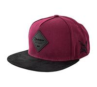 Blackskies® Port Townsend Snapback Cap | Damen Herren Baseball Mütze Kappe Kunst-Wildleder - Schirm Weinrot Schwarz Cap - Basecap Männer Frauen Unisex Streetwear Outdoor Sommer Freizeit