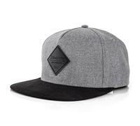 Blackskies® Porto Alegre Snapback Cap | Damen Herren Baseball Mütze Kappe Basecap Suede Schirm - Grau-Schwarz