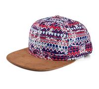 Blackskies® Quetzalcoatl Snapback Cap | Damen Herren Baseball Mütze Kappe Basecap Bunt Suede Azteken Native