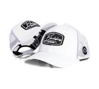 Blackskies® Race Baseball Cap - 2er-Set Eltern Kinder - Partnerlook Trucker Cap Mutter-Vater-Kind Geschenk Mini-Me Basecap Papa-Sohn & Mama-Tochter - Weiß 49-54 cm
