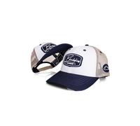 Blackskies® Race Baseball Cap - 2er-Set Eltern Kinder - Partnerlook Trucker Cap Mutter-Vater-Kind Geschenk Mini-Me Basecap Papa-Sohn & Mama-Tochter - Weiß-Dunkelblau-Sand 45-49 cm