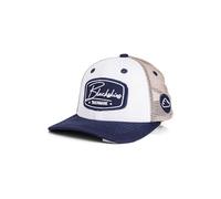 Blackskies® Race Baseball Cap Kinder | Kids-Basecap Jungen & Mädchen, Stylische Kappe, Coole Mütze, Geburt, Taufe, Schirmmütze - Weiß-Dunkelblau-Sand M