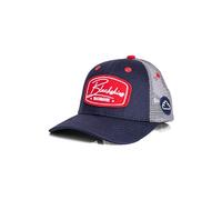 Blackskies® Race Baseball Cap Kinder | Kids-Basecap Jungen & Mädchen, Stylische Kappe, Coole Mütze, Geburt, Taufe, Schirmmütze - Dunkelblau-Grau-Rot M