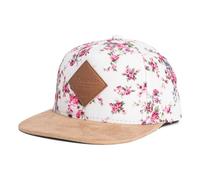 Blackskies® Sakura Snapback Cap Kinder | Kids-Basecap Jungen & Mädchen, Stylische Kappe, Coole Mütze, Blumen, Kirschblüten, Geburt, Baseball, Schirmmütze - Weiß L