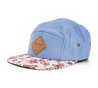 Blackskies® Sakura Vol. II 5-Panel Cap | Camp Damen Herren Baseball Mütze Kappe Surfer Kirschblüten Snapback Strapback Floral Blau Cap - Basecap Männer Frauen Unisex Streetwear Outdoor Sommer Freizeit