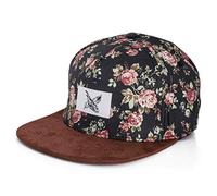 Blackskies Snapback Cap mit Stick oder Floralen Muster Unisex Baseball Mütze, Black Beauty Vol. III, Einheitsgröße