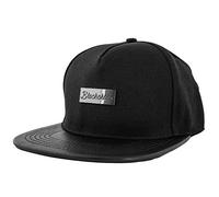 Blackskies Vanguard Snapback Cap Damen Herren Baseball Mütze Kappe Suede Kunst-Leder, Schwarz, Einheitsgröße