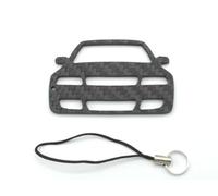 BlackStuff Carbon Fiber Schlüsselband Schlüsselband kompatibel mit A4 S4 RS4 B5 8D 1994-2001 CF-691 Schwarz S, Schwarz , S