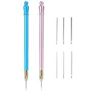 Blaihild Stickerei-Häkelnadel, 3 Austauschbare Nadeln, 0,6 Mm, 0,8 Mm, 1,0, Französisches Tambour-Perlenwerkzeug für Rocailles, Pailletten, Brautschleier, Spitzenherstellung, 40% Schnelleres Nähen