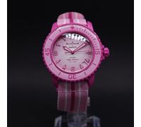 Blaincpain x Swatch Fifty Fathoms Pink Ocean SO35P400