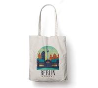 BLAK TEE Berlin Germany City View Organic Cotton Reusable Shopping Bag Natural