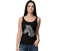 BLAK TEE Damen Animal Kingdom Zebra Portrait Tank top L