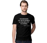 BLAK TEE Herren The Measure of Intelligence is The Ability to Change Quote by Mr. Einstein T-Shirt XL