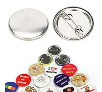 Blank Pin Button, 100 Stück Round Badge Making Supplies Clear Button Pin Badges Kit für DIY Handwerk Geschenke Souvenirs(32mm/1.3in)