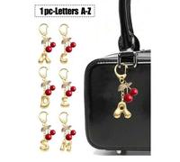 Blasen-Anhänger, süßes Design, Buchstaben-Taschencharm - komplettes Buchstaben A-Z, nicht verblassender goldfarbener Geldbörsen-Anhänger, dekoriert mi