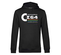 Blasfemus Sweatshirt Commodore 64 C64 Kapuze Herren 80er Jahre Vintage Nerd, Schwarz , M
