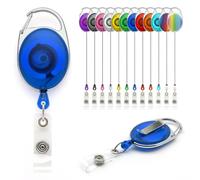 Blau Ausweisjojo Schlüssel JoJo mit Gürtel Clip Spulen 10 Stück, Ausweis für ID Badge Holder Yoyo Einziehbarer Kartenhalter Schlüsselkarten Schlüsselanhänger Set Schlüsselring Retractable