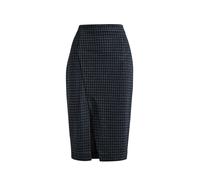 Blau karierter Bleistiftrock XL