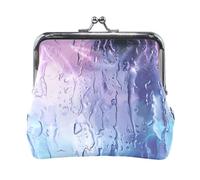 Blau-lila Farbverlauf Damen Leder Münzgeldbörse Geldbörse Portmonee Portmonee Kleingeld Geldbörse für Frauen