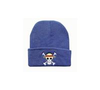 (Blau) One Piece Theme Pirate Monkey D.luffy Muster Warme Strickmützen Beanie Für Männer Frauen Unisex