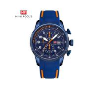 (Blau orange Uhr) MINIFOKUS Top-Marke Luxus Herren Quarzuhr Fashion Business wasserdicht Multifunktions