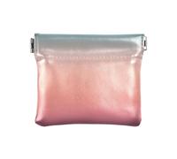 Blau-pfirsichfarbener Farbverlauf, Damen-Münzgeldbörse, Leder, tragbar, persönliche Gegenstände, Organizer für Frauen, Blau-Pfirsich-Farbverlauf, 1 size