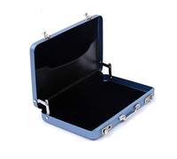 (Blau) Professionelle Mini-Koffer Design Brieftasche mit Visitenkartenhalter Aluminium Metall-Kartenetui für Reisen und Arbeit, für Männer & Frauen in mehreren Farben