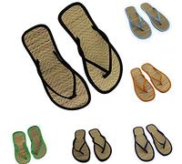 Blau Strohschuhe Slippers Sandalen Strohpantoletten,Bequem Sommer Zehensandalen,Schlappen Damen，Strand Schuhe Dunkelblau,Sandalen Breite FüßE，NatüRliche Atmungsaktive Hausschuh FüR Strand Und Freizeit