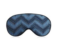 Blaue Denim-Augenmaske für Damen und Herren, atmungsaktive und verstellbare Augenabdeckung, ultraweiche Schlafmaske, leichte Reise-Augenbinde für Flugzeug, Nickerchen, Nachtschlaf