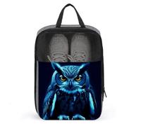 Blaue Eule Schuhtasche, Reise-Schuh-Organizer, wasserabweisend, Schuhbeutel mit Reißverschluss, Sneaker, Staubbeutel, grau, Einheitsgröße, modern, grau, Einheitsgröße, Modern